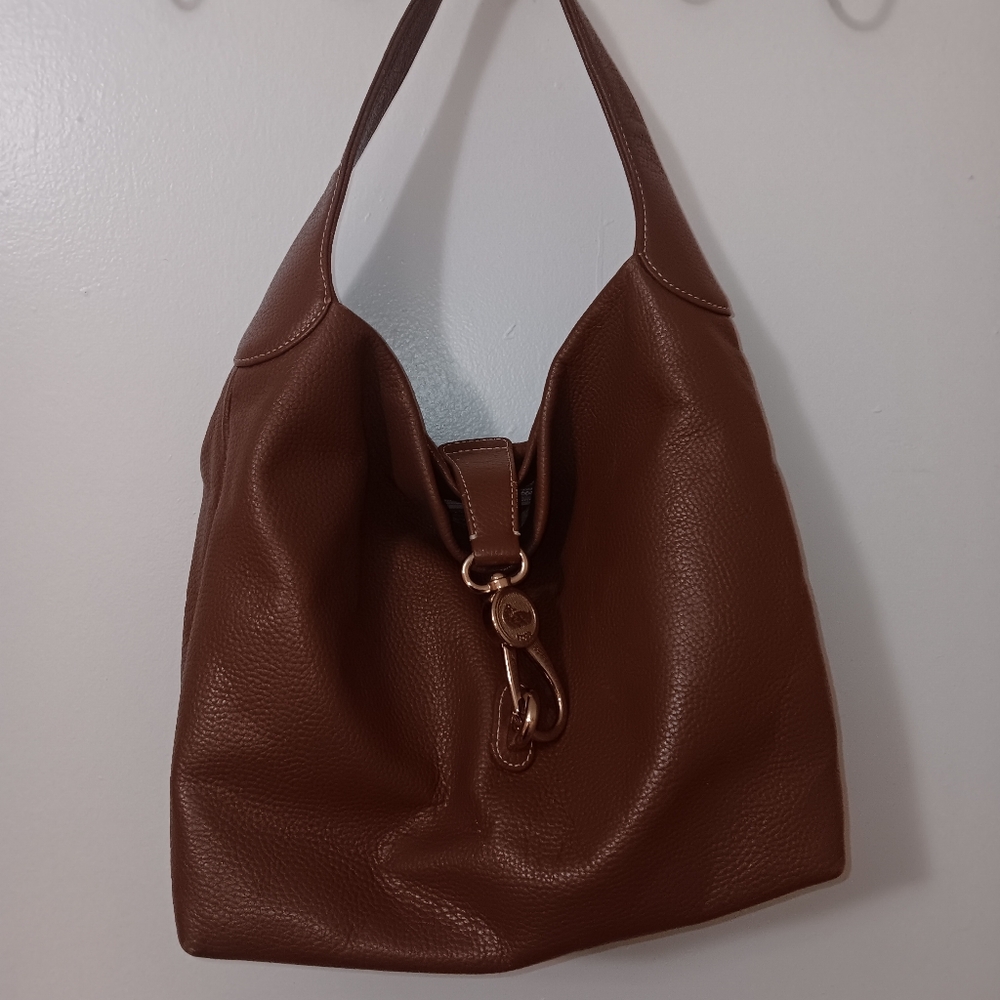 Dooney Bourke Leather Logo Lock Brown